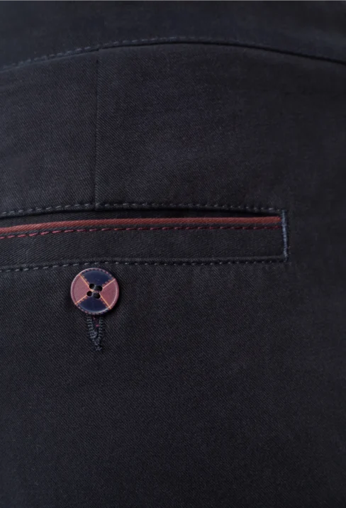 Spodnie męskie Lord – Chinos, kolor ciemny granat R-181 - obrazek 4