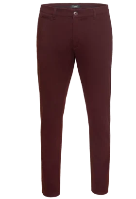 Spodnie męskie Lord – Chinos, kolor bordowy R-209