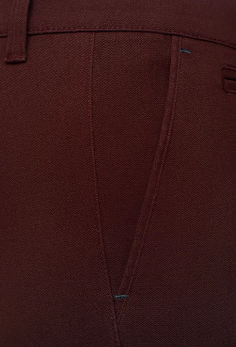 Spodnie męskie Lord – Chinos, kolor bordowy R-209 - obrazek 5