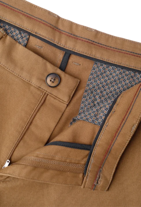 Spodnie męskie Lord – Chinos, kolor camelowy R-210 - obrazek 2