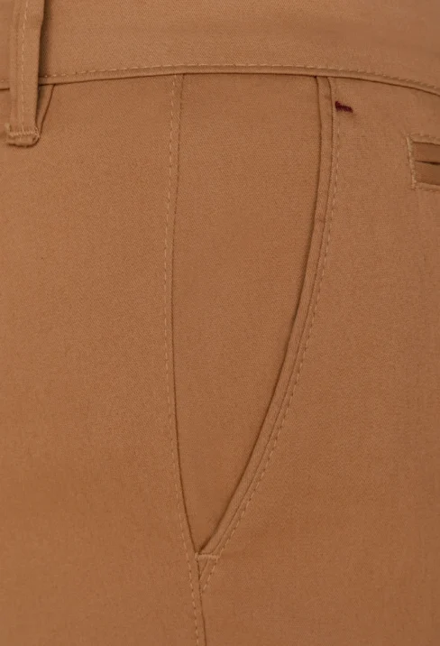 Spodnie męskie Lord – Chinos, kolor jasny camel R-242 - obrazek 3