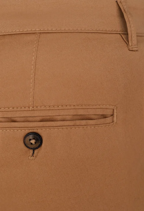Spodnie męskie Lord – Chinos, kolor jasny camel R-242 - obrazek 4