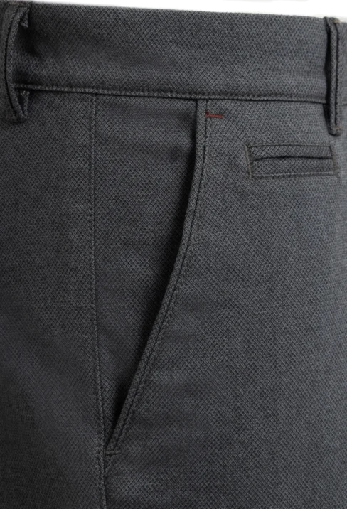 Spodnie męskie Lord – Chinos, kolor popielaty R-254 - obrazek 5