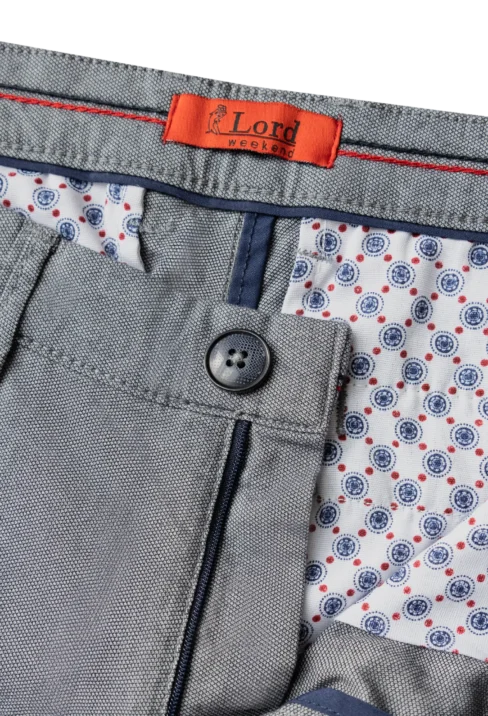 Spodnie męskie Lord – Chinos, kolor popielaty R-257 - obrazek 2