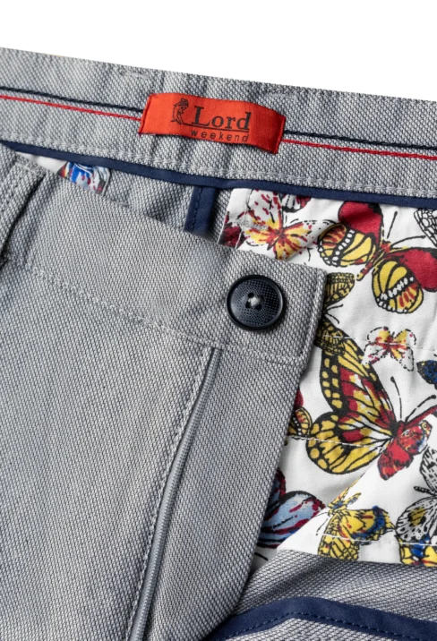 Spodnie męskie Lord – Chinos, kolor popielaty R-260 - obrazek 2