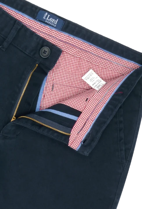 Spodnie męskie Lord – Chinos, kolor granatowy R-118 - obrazek 2