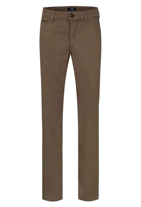 Spodnie męskie Lord – Chinos, kolor brązowy R-313